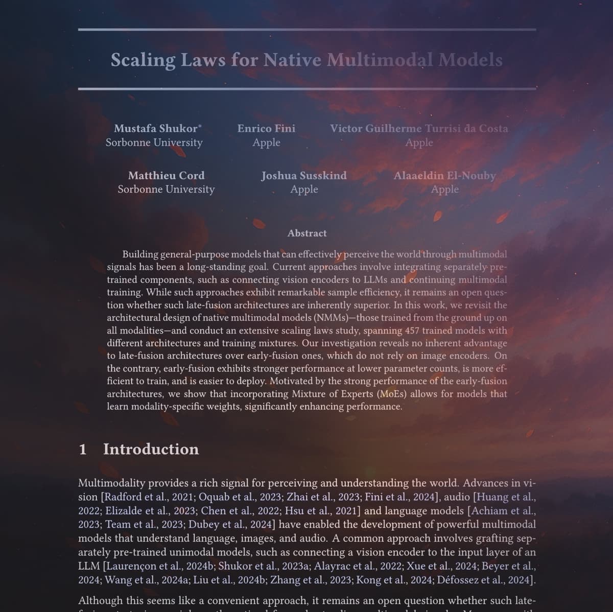 Scaling Laws for Native Multimodal Models